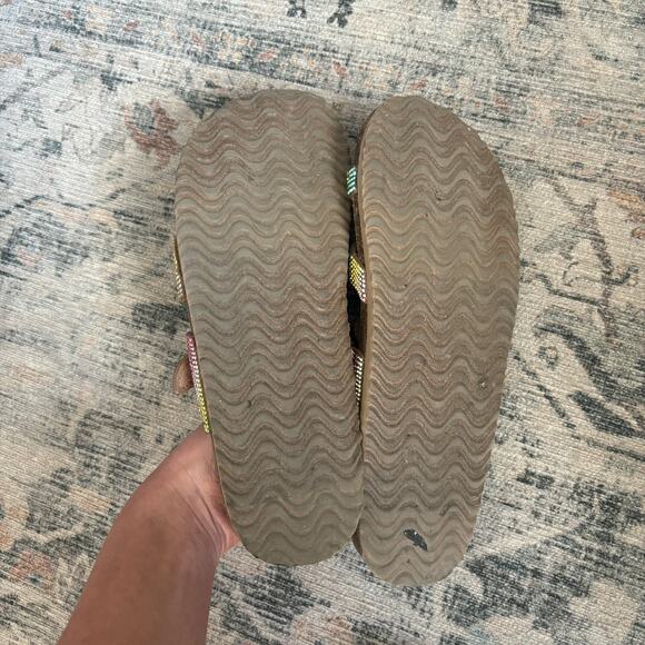 Steve Madden Rhinestone Slides – Rainbow Sparkle Flat Sandals – Women’s 5 - Picture 3 of 4